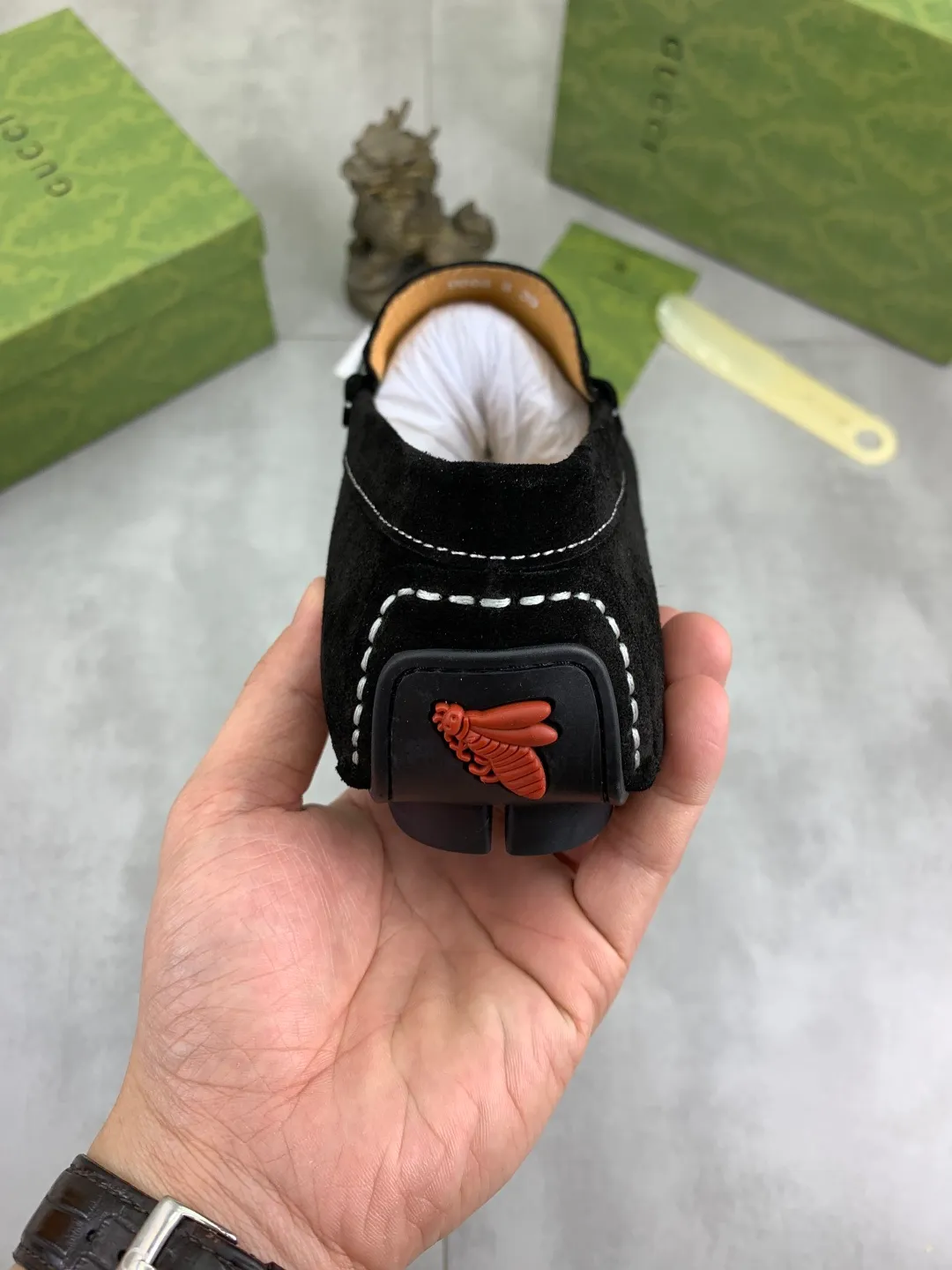 Men's men's shoes 💰P340💰[New style]🆘[GUCCI] New classic beanie shoes; Hong Kong original top quality, exquisite craftsmanship, top quality💪🏼High-end boutique men's beanie shoes, British fashion style 🎈The upper is made of Italian imported calfskin🔥, comfortable and breathable, fully imported soft pigskin lining, lazy slip-on Loaf style This fabric is made of 🇮🇹🎈, which is suitable for drivers to drive, and the original non-slip and wear-resistant rubber outsole 🎈Number of codes: 38-45 Multi-color 🉑️ to choose from